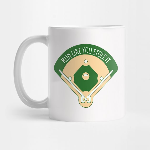 Baseball Diamond - Run Like You Stole It by KayBee Gift Shop